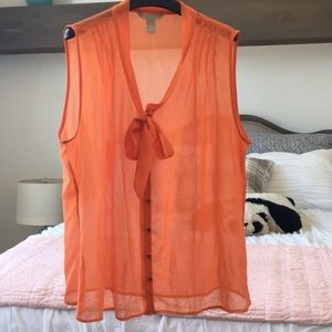 Sheer sweetheart sleeveless blouse